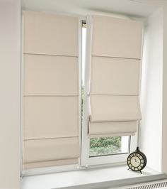 Римская штора Delfa Plain Dim Out-003, молочный, ширина 48 см