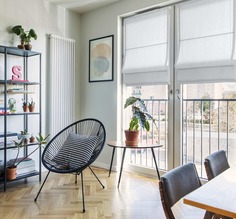 Римская штора Delfa Siena Fantasy тюлевые, серо-голубой, ширина 81 см