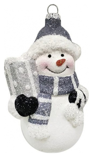 Елочная игрушка Новогодняя сказка Снеговик 12 см 1 шт.