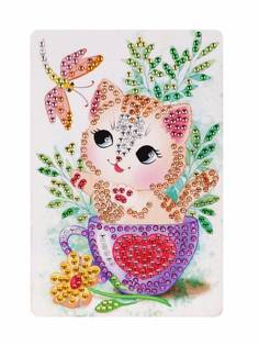 Мозаики Color Puppy Котенок в чашке, 10х15 см 70083