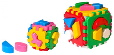 Набор кубиков-сортеров ТехноК Умный малыш - 1+1, 36 элементов