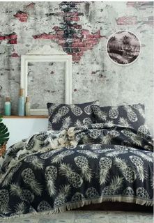 IRYA Покрывало ANANAS BED SPREAD цвет черный (BLACK) 205x240