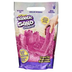 Кинетический песок набор для лепки розовый с блестками Kineticsand 6060800