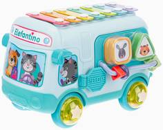 Сортер-каталка-ксилофон с лабиринтом Школьный автобус Elefantino Elefantino IT107147