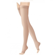 Чулки компрессионные с открытым носком Luomma ID-310 2 класс карамельные р.S