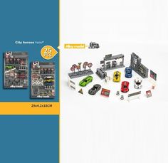 Набор игровой (машинки, вертолет, дорожные зкаки) Zhorya 3127ADT