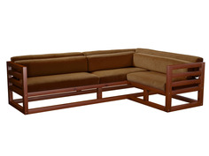 Угловой диван Магнус Угловой сосна Вишня, Коричневый, вельвет, Правый АндерСон