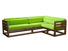 Угловой диван Магнус Угловой сосна Орех, Салатовый, вельвет, Правый АндерСон