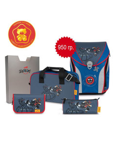 Ранец DerDieDas ErgoFlex Max "Змей и ниндзя" 950г, 5 предметов 8408118S