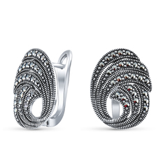 Серьги из серебра с марказитом Silver Wings 220878-39