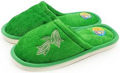 Домашние тапочки женские Smile of Milady А-140-010 зеленые 38-39 RU