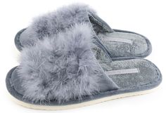 Домашние тапочки женские Smile of Milady 352-146 серые 38-39 RU