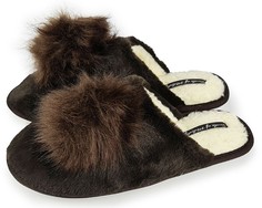Домашние тапочки женские Smile of Milady 148-206 коричневые 38-39 RU