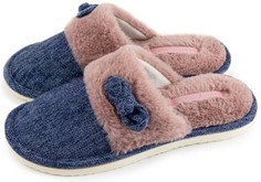 Домашние тапочки женские Smile of Milady А-82-096 синие 38 RU