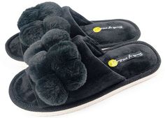 Домашние тапочки женские Smile of Milady 352-184 черные 40-41 RU