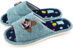 Домашние тапочки женские Smile of Milady А-82-081 голубые 38 RU