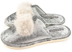 Домашние тапочки женские Smile of Milady А-82-072 серебристые 36 RU