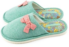 Домашние тапочки женские Smile of Milady А-82-115 бирюзовые 36-37 RU