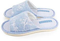Домашние тапочки женские Smile of Milady А-82-048 голубые 36-37 RU