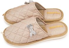 Домашние тапочки женские Smile of Milady А-82-171 золотистые 40 RU