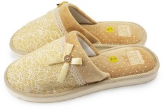 Домашние тапочки женские Smile of Milady А-82-111 бежевые 38-39 RU