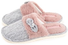 Домашние тапочки женские Smile of Milady А-82-096 серебристые 37 RU