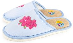 Домашние тапочки женские Smile of Milady А-70-052 голубые 40-41 RU