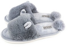 Домашние тапочки женские Smile of Milady 352-504 серые 40-41 RU