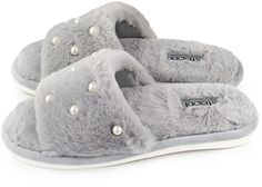 Домашние тапочки женские Smile of Milady 352-378 серые 36-37 RU