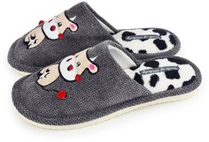 Домашние тапочки женские Smile of Milady А-82-129 серые 36-37 RU