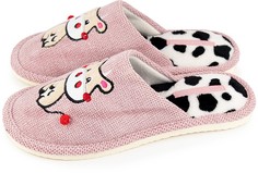 Домашние тапочки женские Smile of Milady А-82-129 розовые 40-41 RU