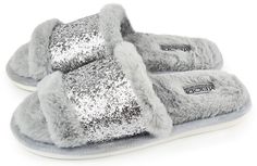 Домашние тапочки женские Smile of Milady 352-600 серебристые 40-41 RU