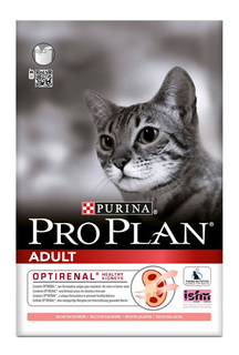 Сухой корм для кошек PRO PLAN Adult Optirenal, лосось, 0,4кг