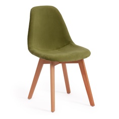 Стул TetChair CINDY SOFT (mod. C1021F1) вельвет/дерево , зеленый/натуральный