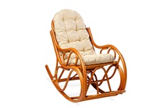 Кресло – качалка Радуга 05/05 с подушкой миндаль матовый