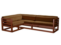 Угловой диван Магнус Угловой сосна Вишня, Коричневый, вельвет, Левый АндерСон