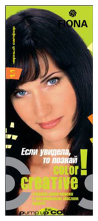 Краска для волос FIONA Creative color 1.1 Черный сапфир 120 мл
