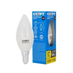 Лампа светодиодная СТАРТ LEDCandleE14 7W 27, свеча, теплый свет Start