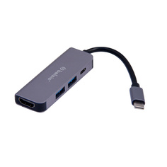 Переходник адаптер (USB Хаб) USB 3.1 Type C - HDMI +2*USB 3.0 + Type C (Power Delivery) Belsis