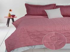 Покрывало стеганое двустороннее, Guten Morgen "Ultrasonic flower pink"; Евро Гутен Морган