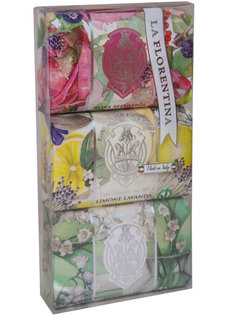 Набор мыла La Florentina Wild Rose Lemon & Lavender Lily of the Valley 3 x 200 г
