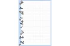 Сменные блоки для тетрадей на кольцах А5, 50 Л.(БЕЖЕВЫЙ), ВЕЛОСИПЕДЫ, клетка Альт