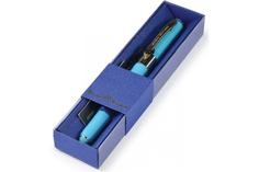 Ручка в футляре "MONACO" шариковая 0.5 ММ, СИНЯЯ (небесно-голубой корпус, синяя коробка) Bruno Visconti