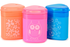 Точилка с контейнером, 1 отверстие "HAPPYSHARP" (3 цвета) Цена за 1 шт. Bruno Visconti