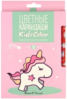 Карандаши цветные "KidsColor", 18 ЦВ. 6 ВИДОВ 30-0104 Bruno Visconti