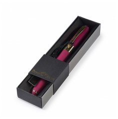 Ручка в футляре "MONACO" шариковая 0.5 ММ, СИНЯЯ (пурпурный корпус, черная коробка) Bruno Visconti