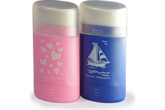 Точилка с контейнером и ластиком, 1 отверстие "HAPPYSHARP" (2 цвета). Цена за 1 шт. Bruno Visconti