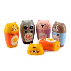 Точилка с контейнером и ластиком, 1 отверстие "ЗВЕРУШКИ" (4 вида) Цена за 1 шт. Bruno Visconti