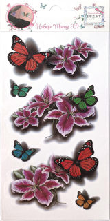 Набор тату 3D Lukky Бабочки, цветы Т21480