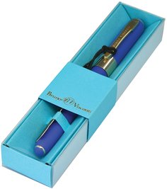 Ручка в футляре "MONACO" шариковая 0.5 ММ, СИНЯЯ (синий корпус, голубая коробка) Bruno Visconti